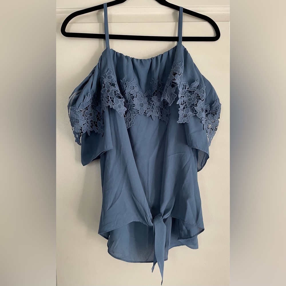 Brannan Blue Lace Women's Top